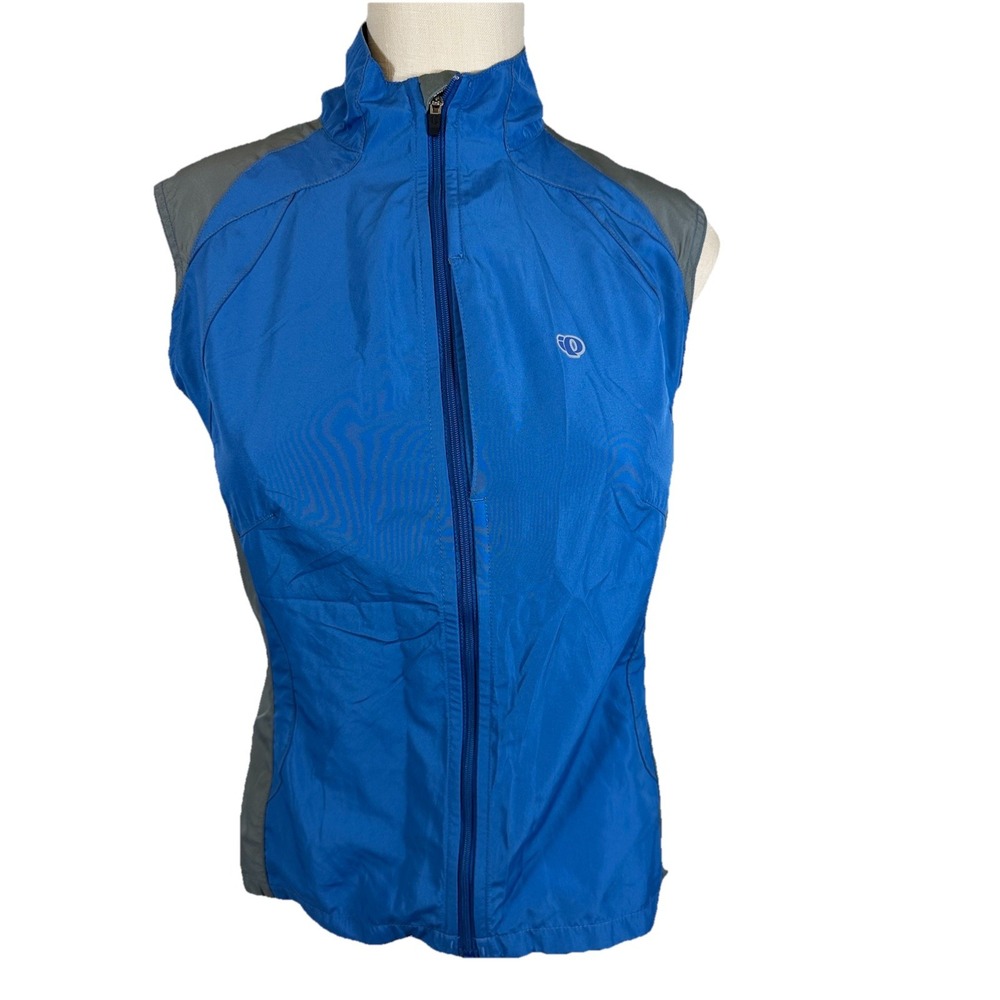 Pearl Izumi Womens Cycling Jersey Bike S Blue Vest Full Zip Mesh Back Sleeveless